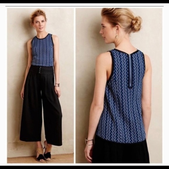 Anthropologie Postmark Textured Swing Tank - Picture 1 of 11
